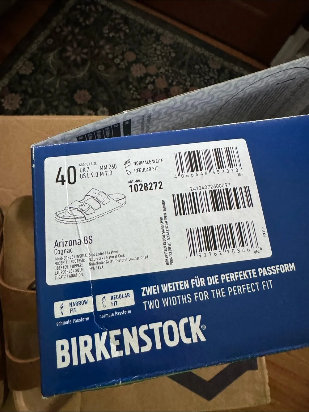 Birkenstock Brown Two-Strap Arizona Leather Sandals